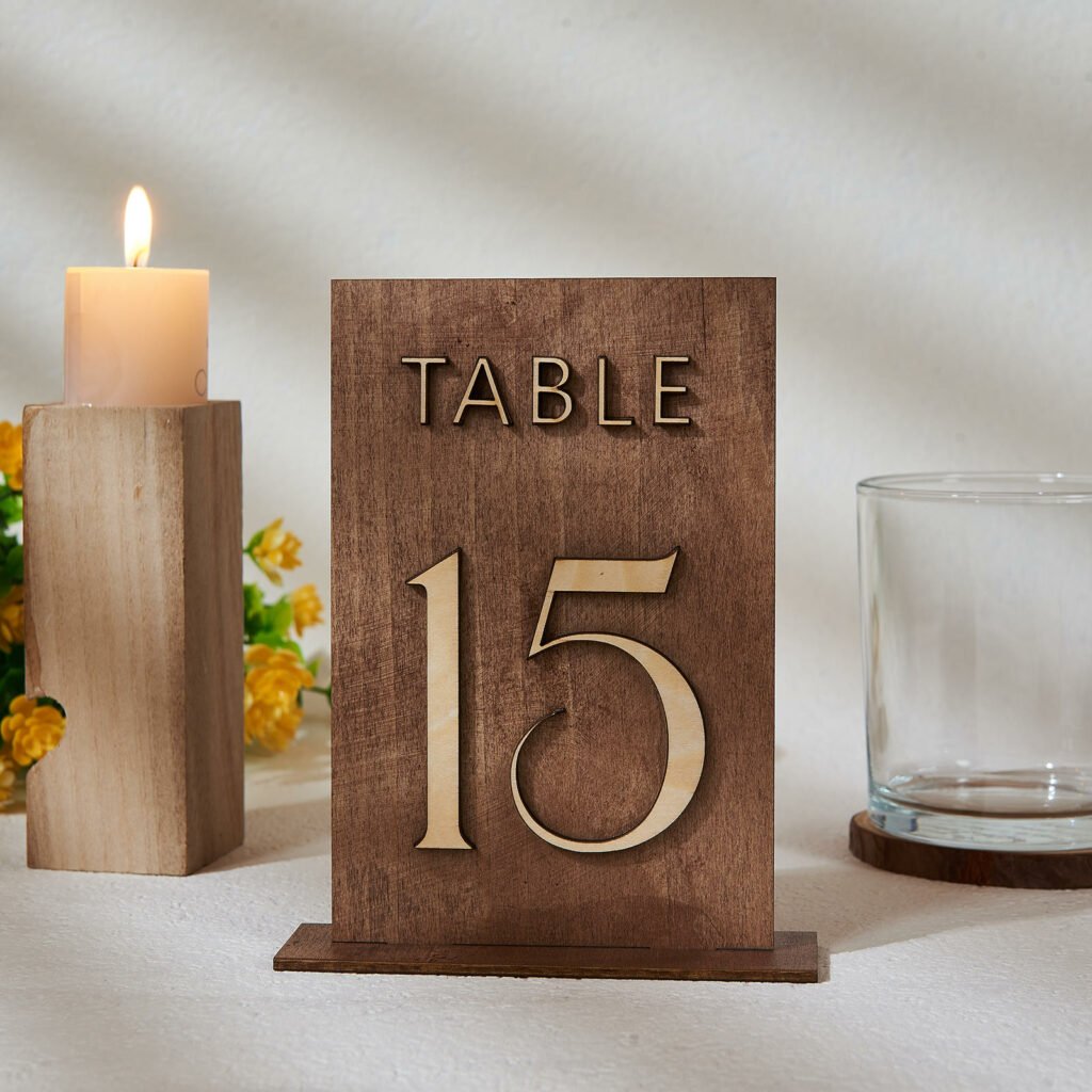 Custom Wedding Table Numbers