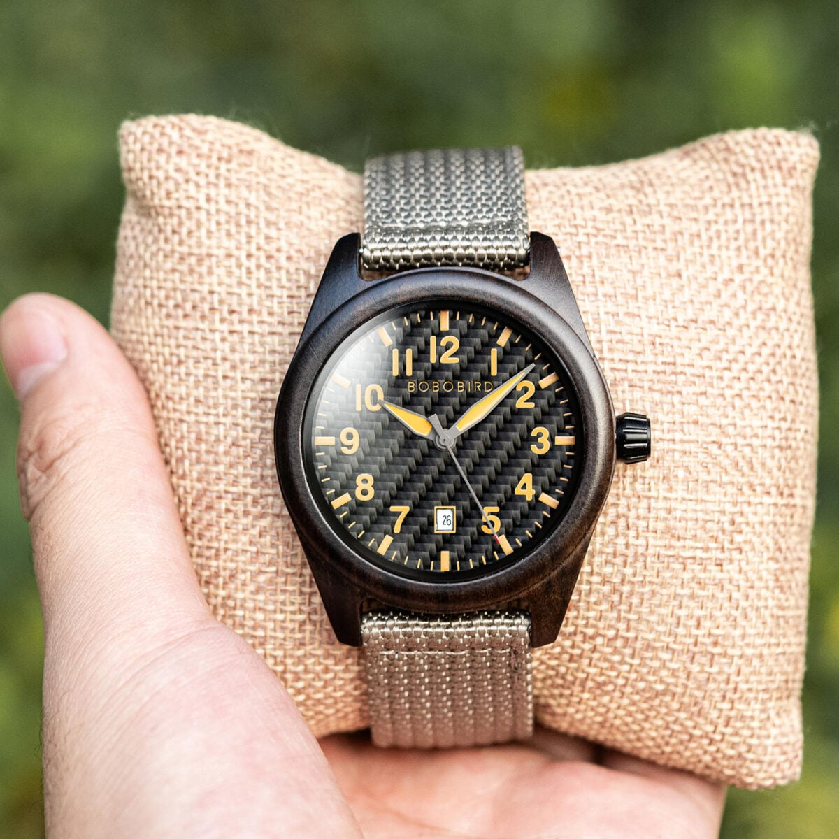 BOBOBIRD Ebony Wood Case Black Nylon Watch_10 BOBOBIRD Ebony Wood Case Black Nylon Watch_10