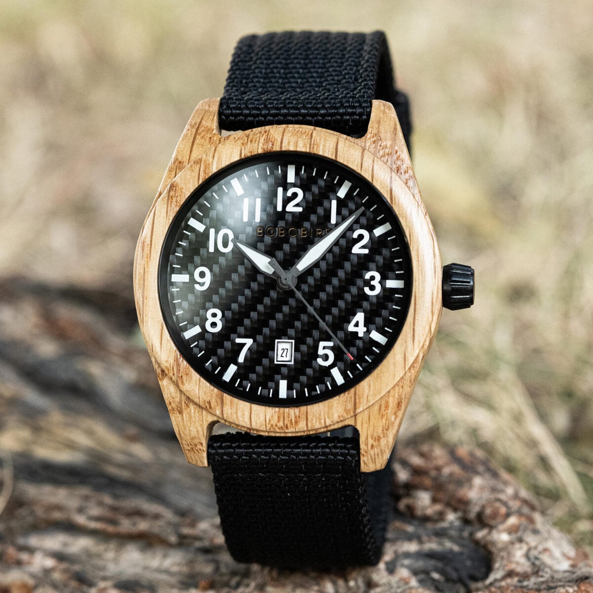 BOBOBIRD Olivewood Case Black Nylon Watch_13 BOBOBIRD Olivewood Case Black Nylon Watch_13