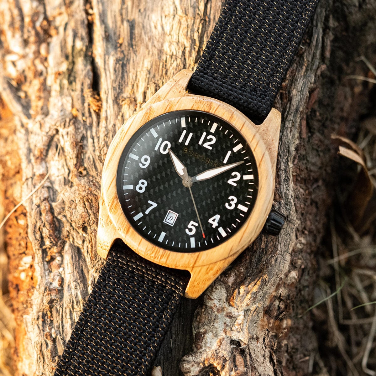 BOBOBIRD Olivewood Case Black Nylon Watch_16 BOBOBIRD Olivewood Case Black Nylon Watch_16