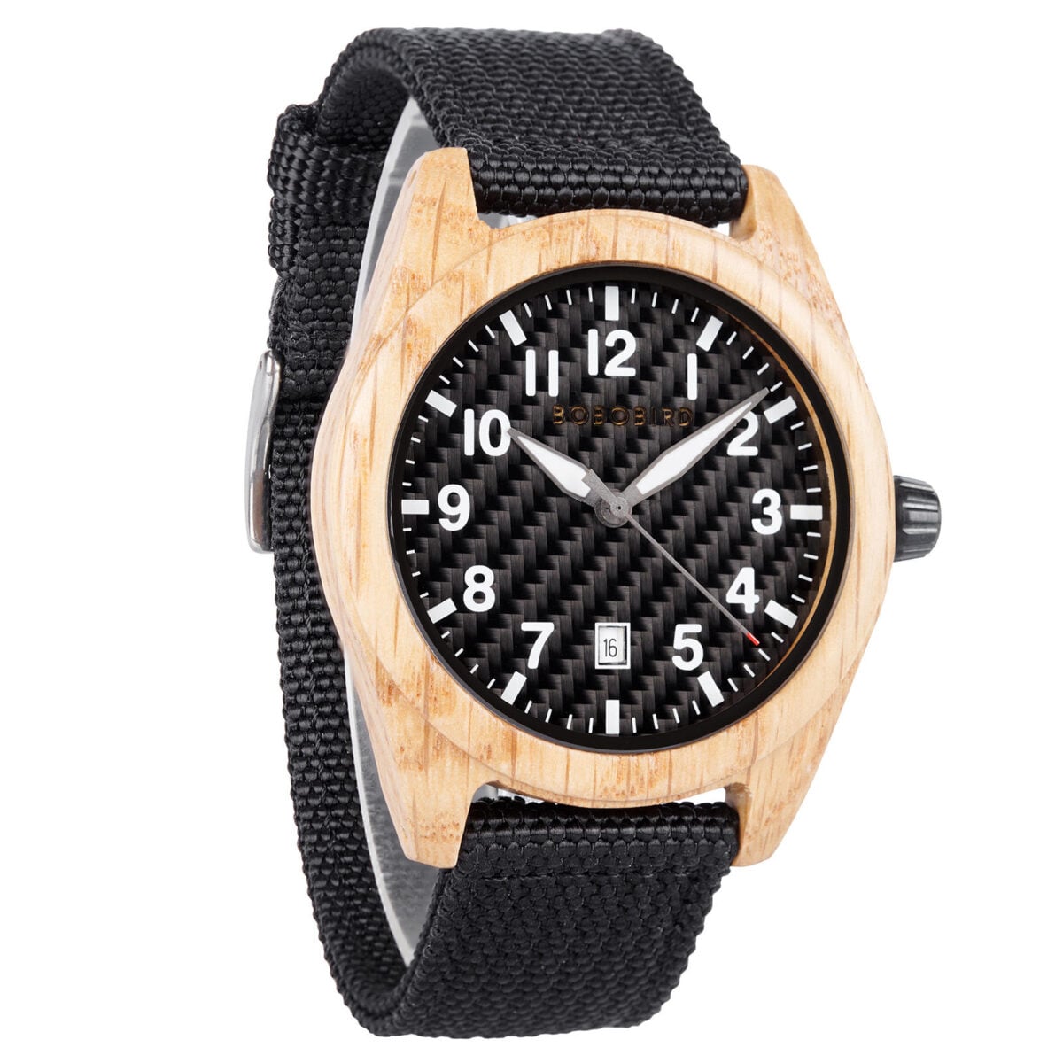 BOBOBIRD Olivewood Case Black Nylon Watch_3 BOBOBIRD Olivewood Case Black Nylon Watch_3