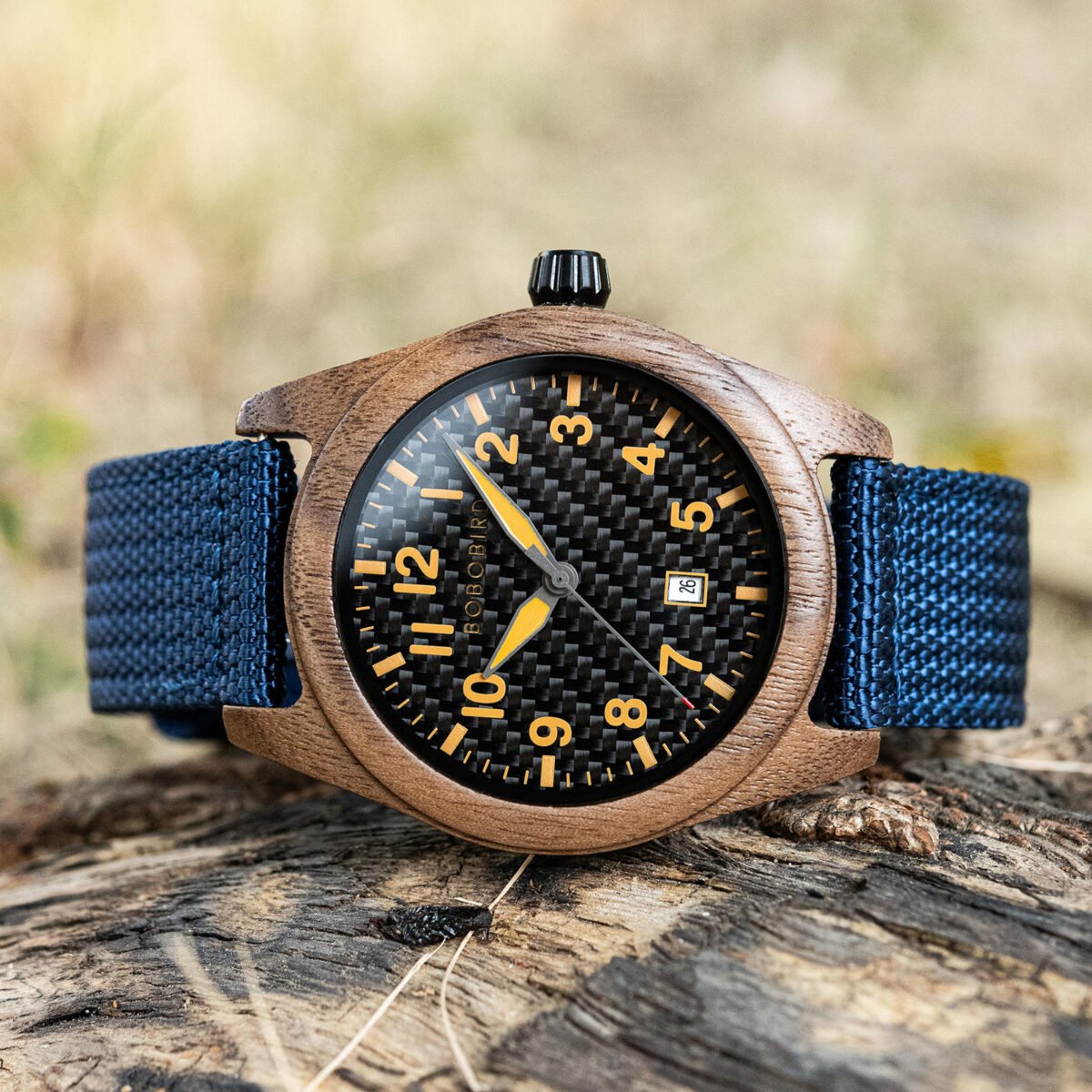 BOBOBIRD Walnut Wood Blue Nylon Band Wristwatch_1_16 BOBOBIRD Walnut Wood Blue Nylon Band Wristwatch_1_16