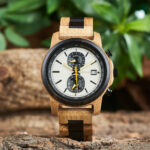 BOBOBIRD Wooden Chronograph Watch for Men Tachymeter Date Display 22