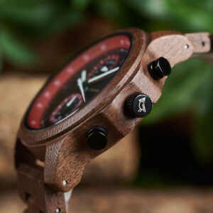 BOBOBIRD Wooden Chronograph Watch for Men - Tachymeter & Date Display_33