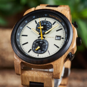 BOBOBIRD Wooden Chronograph Watch for Men - Tachymeter & Date Display_39