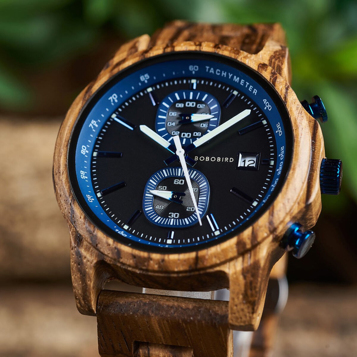 BOBOBIRD Wooden Chronograph Watch for Men - Tachymeter & Date Display_40 BOBOBIRD Wooden Chronograph Watch for Men - Tachymeter & Date Display_40