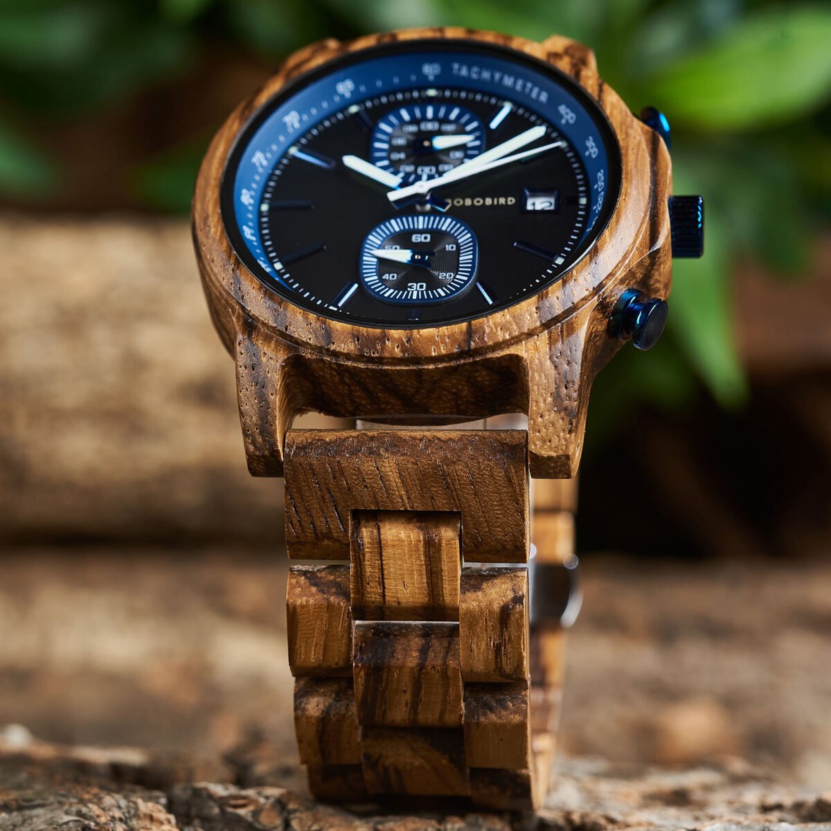 BOBOBIRD Wooden Chronograph Watch for Men - Tachymeter & Date Display_42 BOBOBIRD Wooden Chronograph Watch for Men - Tachymeter & Date Display_42