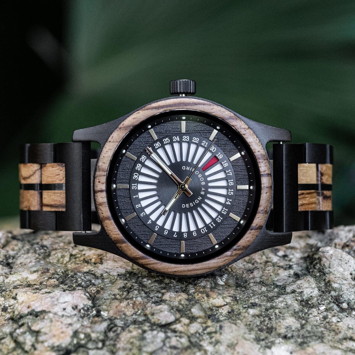 BOBO BIRD Ebony & Zebrawood Watch – Bold Black Dial for Men GT163-1_12 BOBO BIRD Ebony & Zebrawood Watch – Bold Black Dial for Men GT163-1_12
