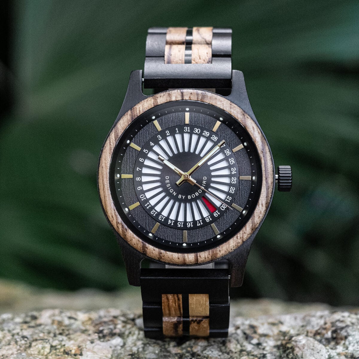 BOBO BIRD Ebony & Zebrawood Watch – Bold Black Dial for Men GT163-1_13 BOBO BIRD Ebony & Zebrawood Watch – Bold Black Dial for Men GT163-1_13