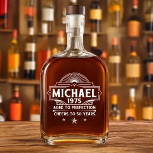 Custom Name Aged To Perfection Family Whiskey Bottle (3)