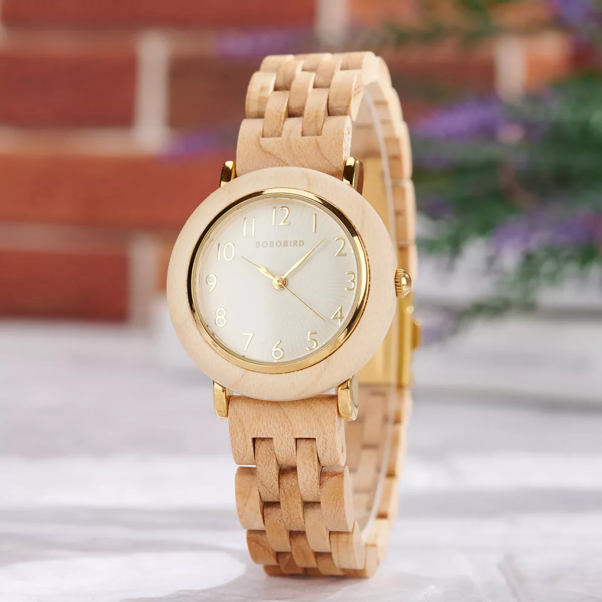 Maple Women’s Wooden Watch Arabic Dial 33 mm Alba (3) Maple Women’s Wooden Watch Arabic Dial 33 mm Alba (3)