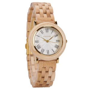 Maple Women’s Wooden Watch Roman Dial 33 mm Regina (2)