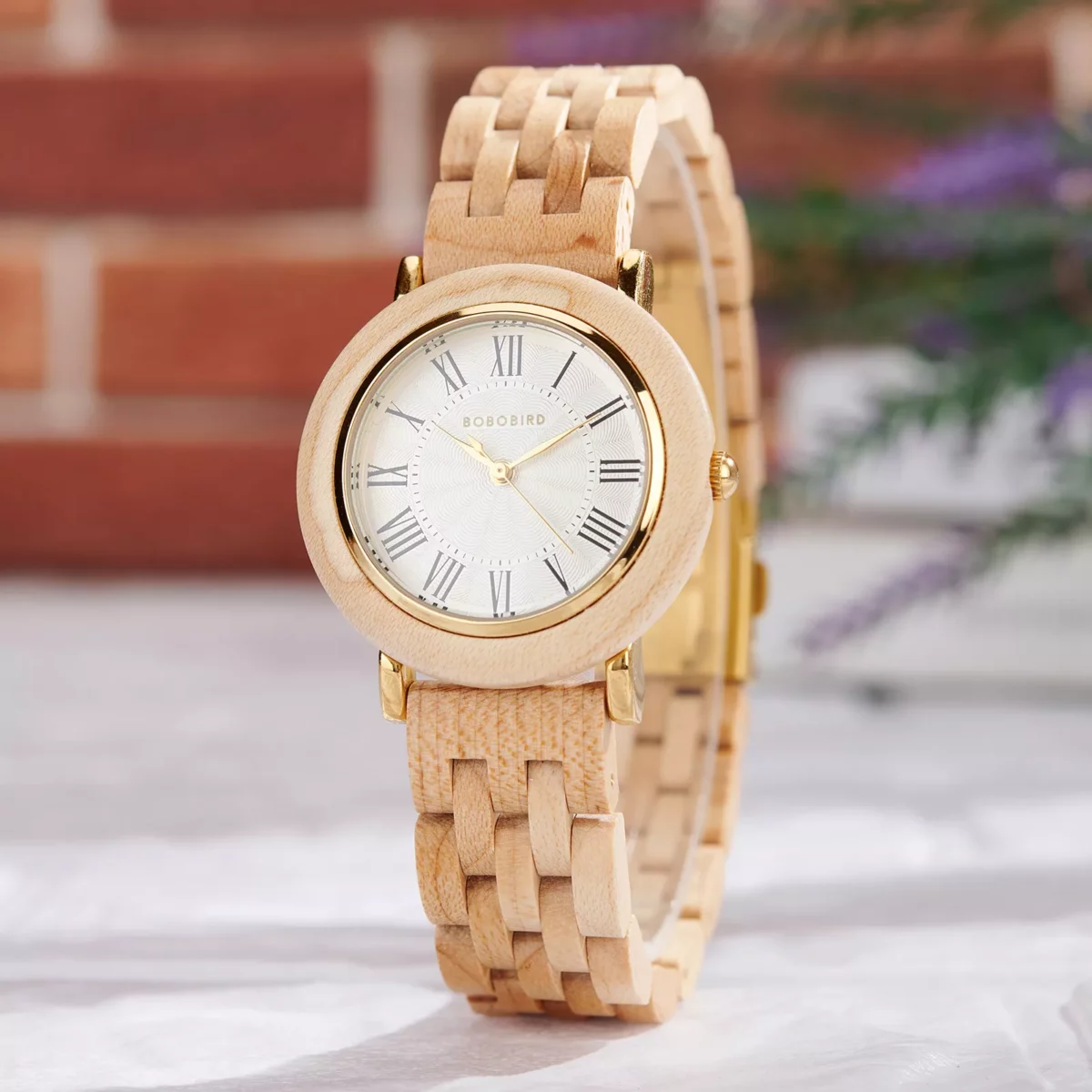 Maple Women’s Wooden Watch Roman Dial 33 mm Regina (6) Maple Women’s Wooden Watch Roman Dial 33 mm Regina (6)