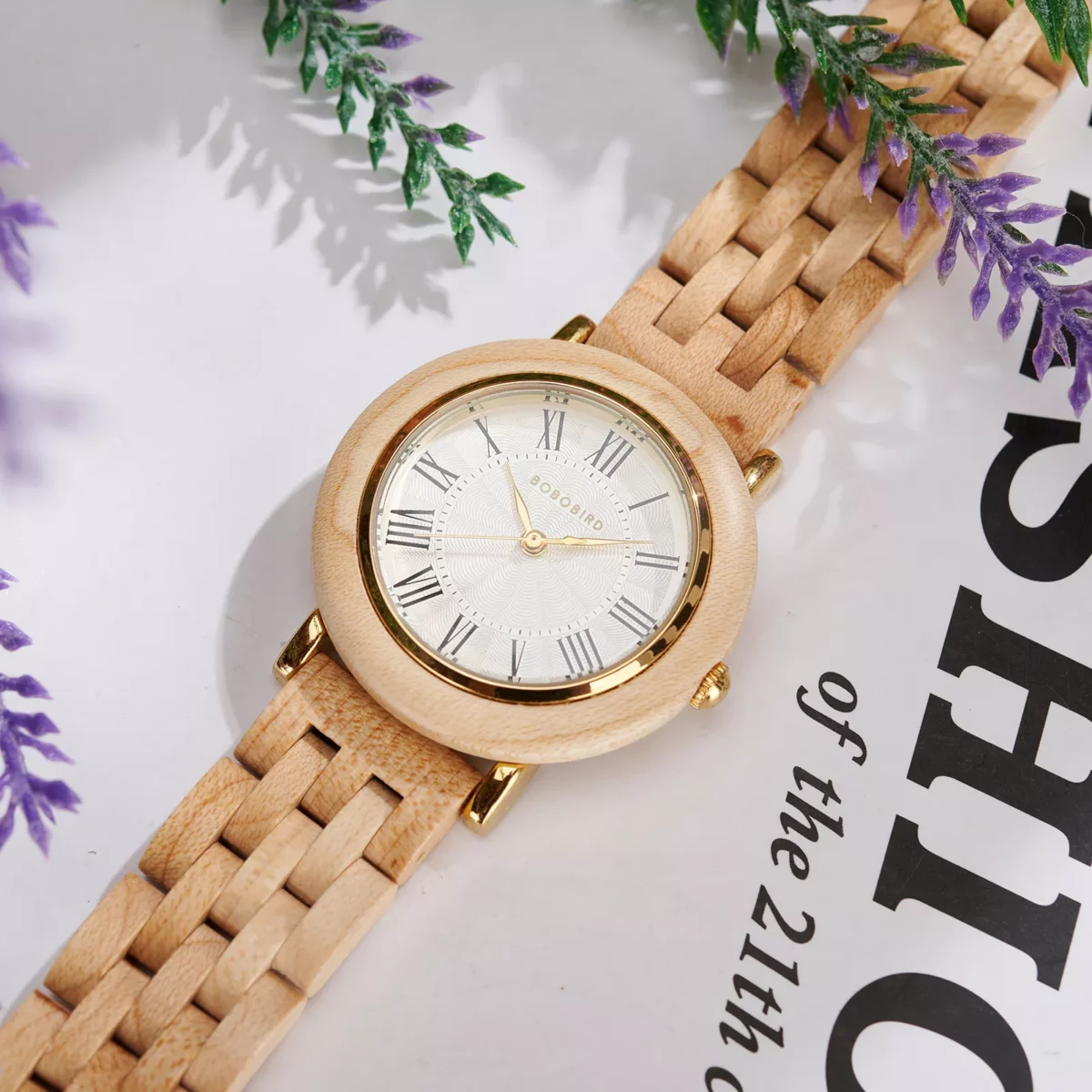 Maple Women’s Wooden Watch Roman Dial 33 mm Regina (9) Maple Women’s Wooden Watch Roman Dial 33 mm Regina (9)