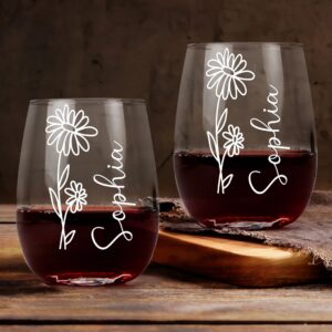 Custom-Beautiful-Flowers-Personalized-Stemless-Wine-Glass_1