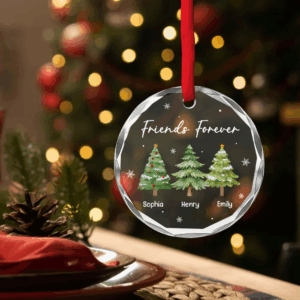 Personalized Custom Glass Ornament - Our Friendship Sparkles Every Christmas (4)