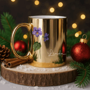 Personalized Custom Metallic Mug - You Are The Most Beautiful Flower (1)