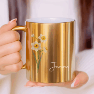 Personalized Custom Metallic Mug - You Are The Most Beautiful Flower (4)