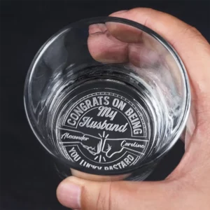 Personalized Engraved Whiskey Glass - Congrats On Being My Brother You Lucky Man (3)