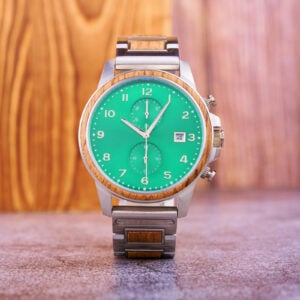 Classic Chronograph Wooden Watch Whiskey Barrel Limited Edition Verdant (1)