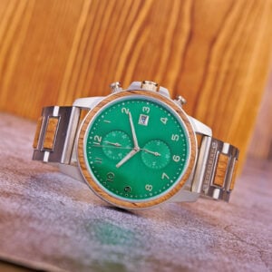 Classic Chronograph Wooden Watch Whiskey Barrel Limited Edition Verdant (2)