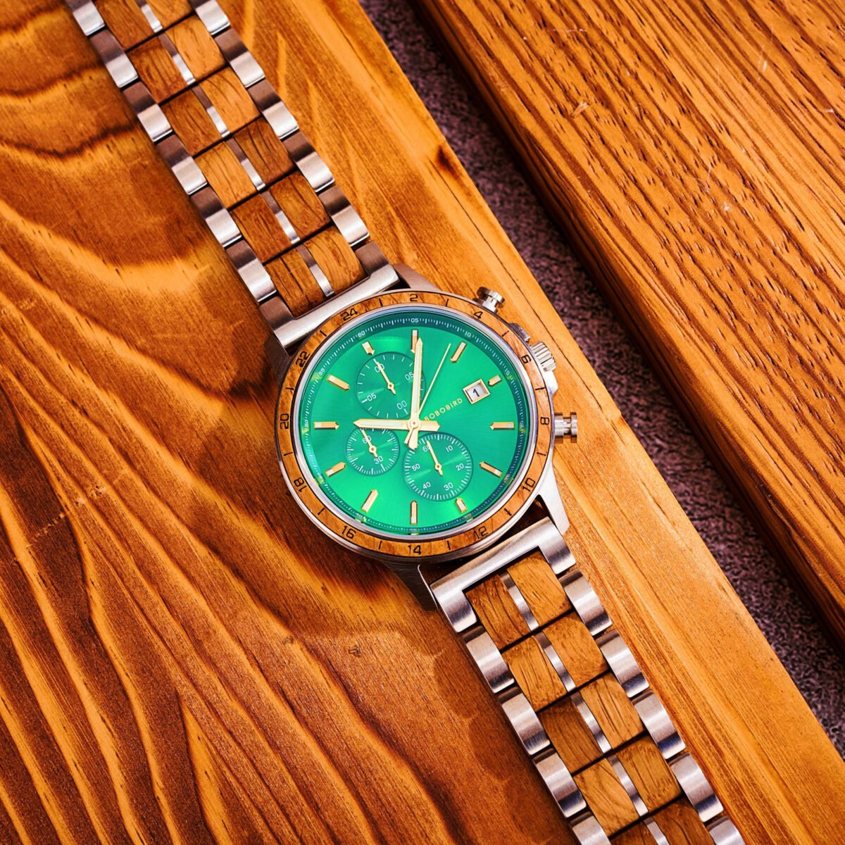 Whiskey Barrel Wood Watch American Oak Wood Handmade Classic Green (9) Whiskey Barrel Wood Watch American Oak Wood Handmade Classic Green (9)
