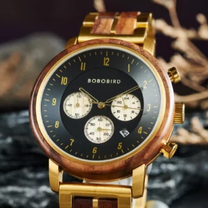 Wooden Watches For Men Gold – Virtuoso (1)