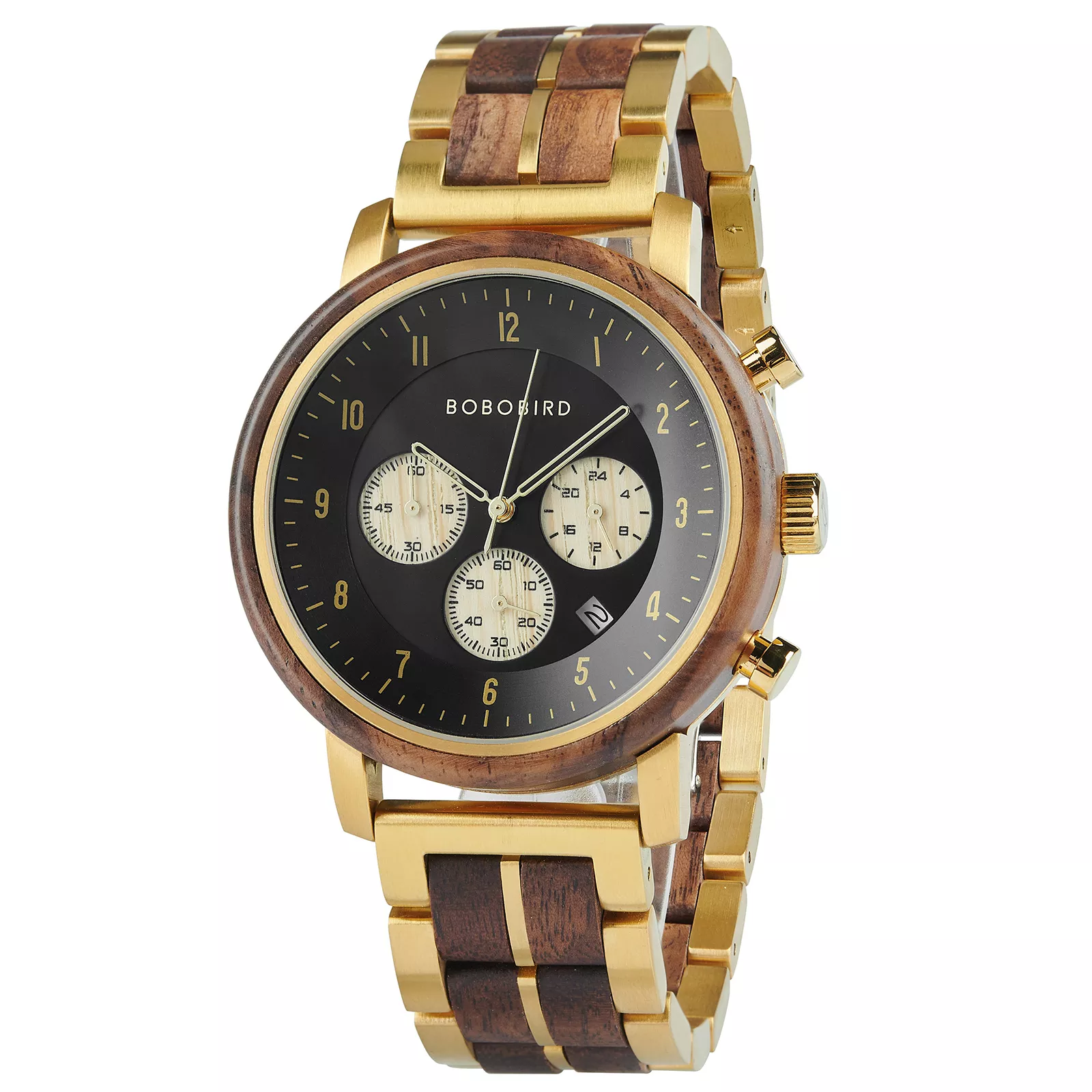 Wooden Watches For Men Gold – Virtuoso 12