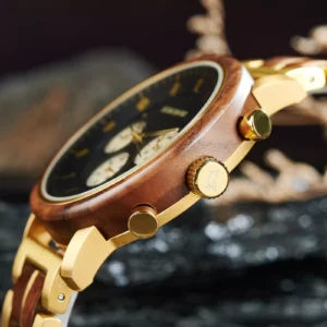 Wooden Watches For Men Gold – Virtuoso (2)