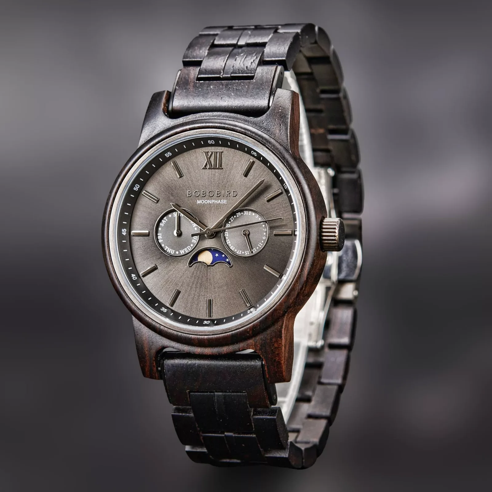 BOBO BIRD wooden watches Celeste Ebony Shadow