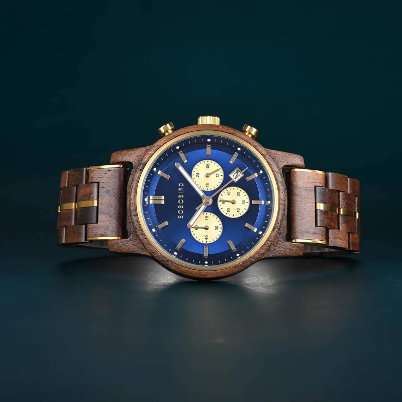 The Classic Collection Handmade Walnut Blue 44MM Limited Edition - Heroes_3