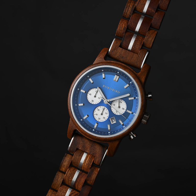 The Classic Collection Handmade Walnut Blue 44MM Limited Edition – Superhero_6