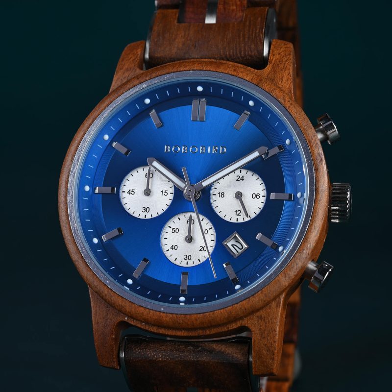 The Classic Collection Handmade Walnut Blue 44MM Limited Edition – Superhero